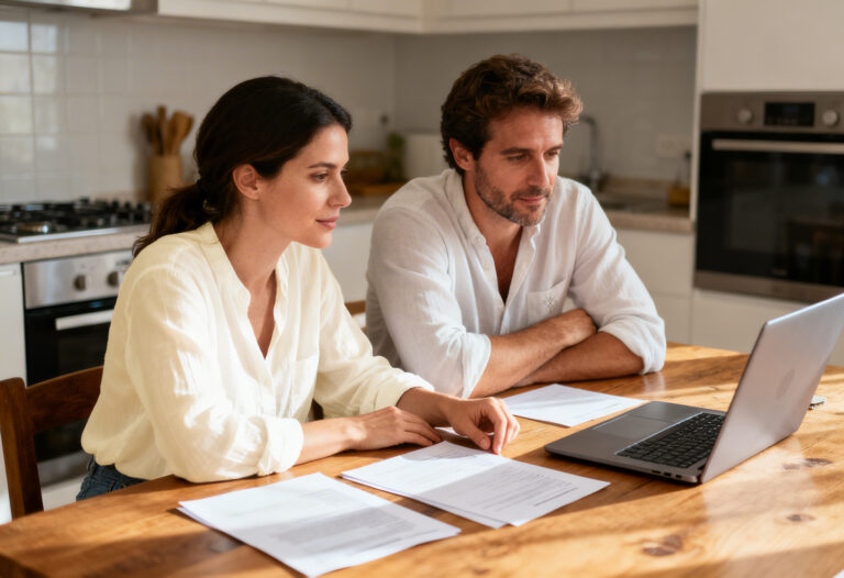 Casal a analisar opções de crédito consolidado em Portugal antes de tomar uma decisão